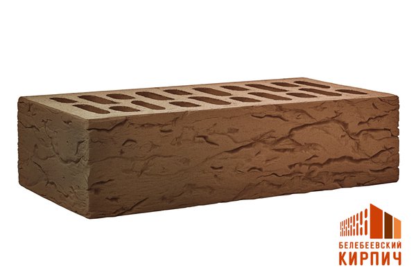 Одинарный кирпич «Флеш Медиум» рифленый «Рустик»